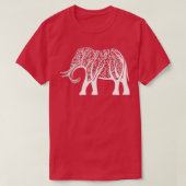 Elephant With Tree Elephant Lover Zookeeper Gift E Tシャツ (デザイン正面)