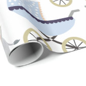 Elephant Wrapping Paper Baby Stroller Pink & Blue  ラッピングペーパー (ロールコーナー)