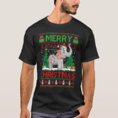 Elephant Xmas Tree Light Ugly Santa Elephant Chr Tシャツ (正面)