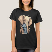 Elephant Zookeeper Elephant Mom Hugging A Child El Tシャツ (正面)