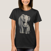 Elephant Zookeeper Elephant Mom Hugging A Child El Tシャツ (正面)