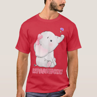 Elephantastic Cute Flower Girls Elephant  Tシャツ