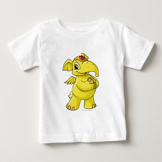 Elephanteの黄色 ベビーTシャツ (正面)