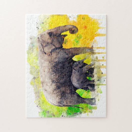 Elephants ジグソーパズル (縦)