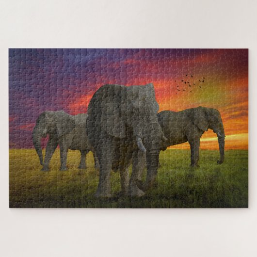 Elephants ジグソーパズル (横)