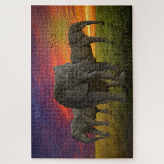 Elephants ジグソーパズル (縦)