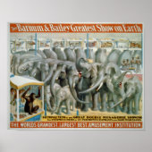 Elephants and Double Menagerie Circus Poster ポスター (正面)