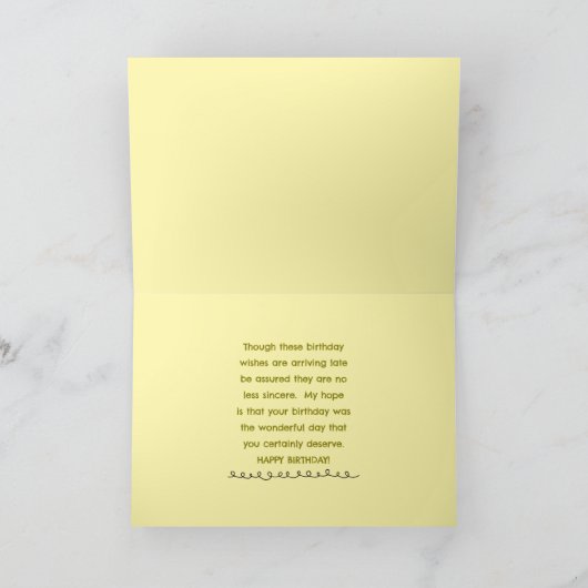 ELEPHANTS HAVE GOOD MEMORY, ME, NOT SO MUCH カード (内部)