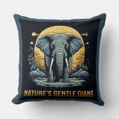 Elephants Nature's Gentle Giant クッション (正面)