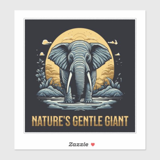 Elephants Nature's Gentle Giant シール (シート)