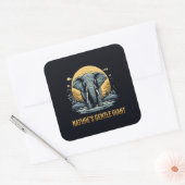 Elephants Nature's Gentle Giant スクエアシール (封筒)