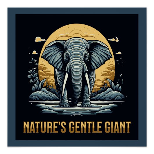 Elephants Nature's Gentle Giant ポスター (正面)