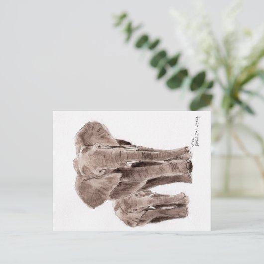 elephants post card ポストカード (スタンド正面)
