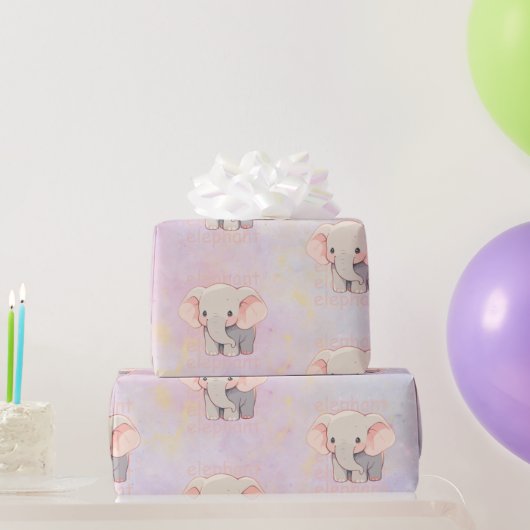 #Elephant's Wrapping Paper ラッピングペーパー (パーティーギフト)