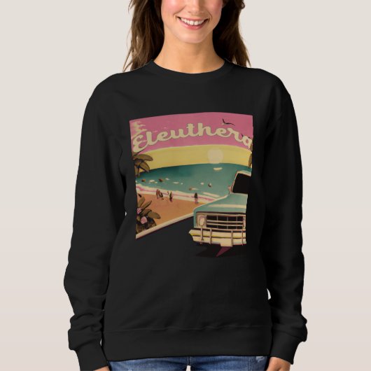 Eleuthera Retro Beach Vacation Souvenir Eleuthera  スウェットシャツ (正面)