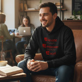 Elevate Empower Excel - 大胆な赤のエンパワーメント パーカ