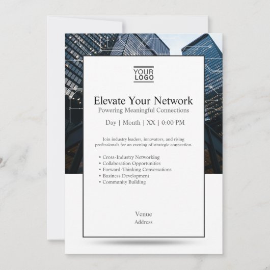 Elevate Your Network Invition Template 招待状 (正面)