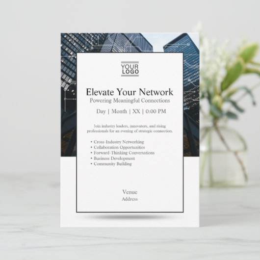 Elevate Your Network Invition Template 招待状 (スタンド正面)