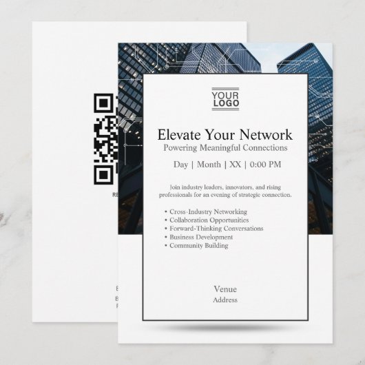 Elevate Your Network Invition Template 招待状 (正面/裏面)