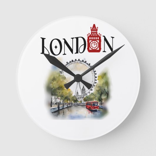 Elevate Your Space with London's Iconic Big Ben ラウンド壁時計 (正面)