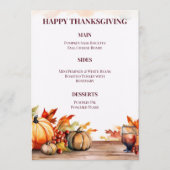 ELEVATE YOUR THANKSGIVING MEAL WITH A STUNNING  メニュー (正面)