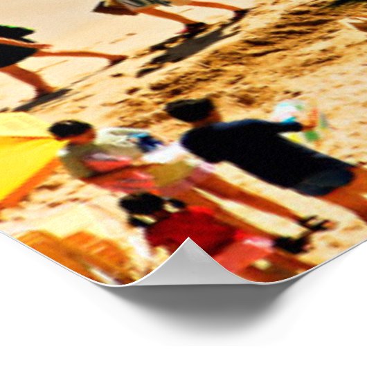 Elevated View Of Waikiki Beach Scene, Honolulu ポスター (角)