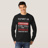 Elevator Assembler Elevator Mechanic Elevators Tシャツ (正面フル)