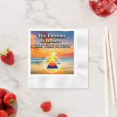 Elevator Is Broken Recovery Slogan Sunrise 縁ありカクテルナプキン (インサイチュ)