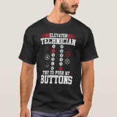 Elevator Mechanic Elevator Technician Repairmen Ma Tシャツ (正面)
