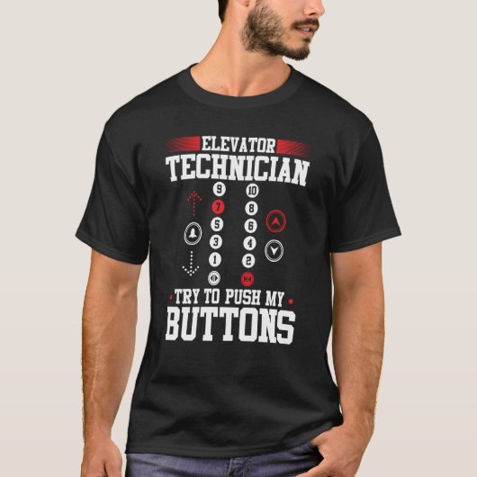 Elevator Mechanic Elevator Technician Repairmen Ma Tシャツ (正面)