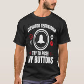 Elevator Mechanic Elevator Technician Repairmen Ma Tシャツ (正面)