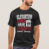 Elevator Mechanic hair Don't Care Tシャツ (正面)