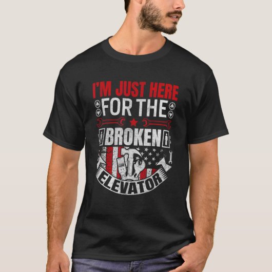 Elevator Mechanic Maintenance Rate Technician Tシャツ (正面)