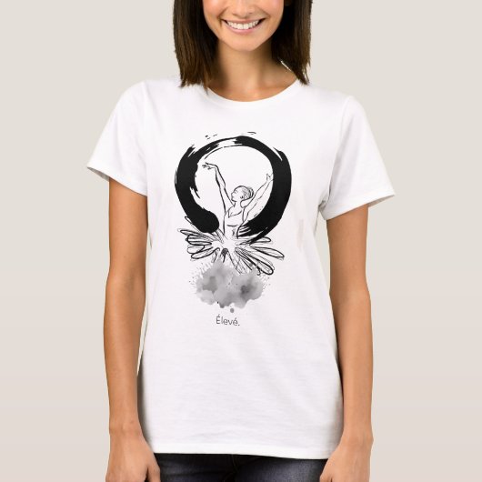 Élevé Ballerina Enso Minimalist Tee Tシャツ (正面)