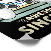 Eleven 11yr Bday Boy Funny Gamer 11th 11 Year Old  ポスター (角)