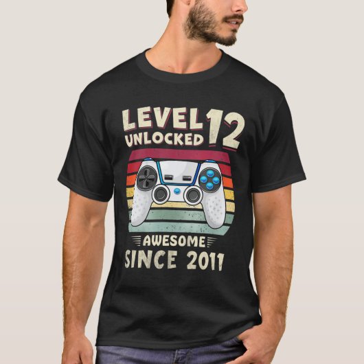 Eleven 11yr Bday Boy Funny Gamer 11th 11 Year Old  Tシャツ (正面)