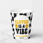 Eleven Is A Vibe レトロ11歳の誕生日パーティー 紙コップ (裏面)