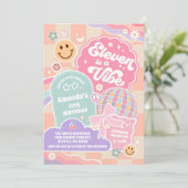 Eleven Is A Vibe Cloud Rainbow Disco 11th Birthday 招待状 (スタンド正面)