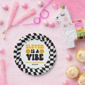 Eleven Is A Vibe Retro 11th Birthday Party ペーパープレート (パーティー)