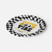 Eleven Is A Vibe Retro 11th Birthday Party ペーパープレート (アングル)