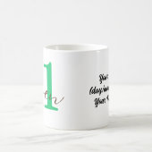 Eleventh 11 Year Anniversary with Personalization コーヒーマグカップ (中央)