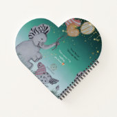 'Eleze' - Elephant Boganhues Print Spiral Notebook ノートブック (裏面)