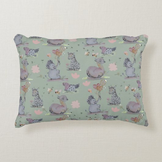 "Eleze Elephant & Polka Hen" Boganhues アクセントクッション (正面)