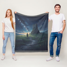 Elf Ancient Ireland Night Sky Fleece Blanket フリースブランケット