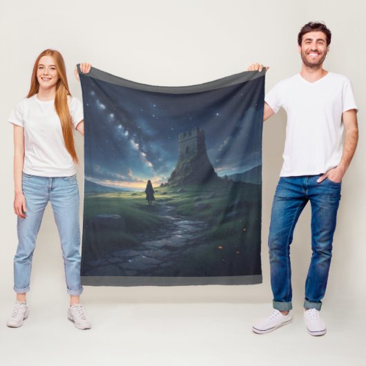 Elf Ancient Ireland Night Sky Fleece Blanket フリースブランケット (インサイチュ)