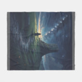 Elf Ancient Ireland Night Sky Fleece Blanket フリースブランケット (正面(横))