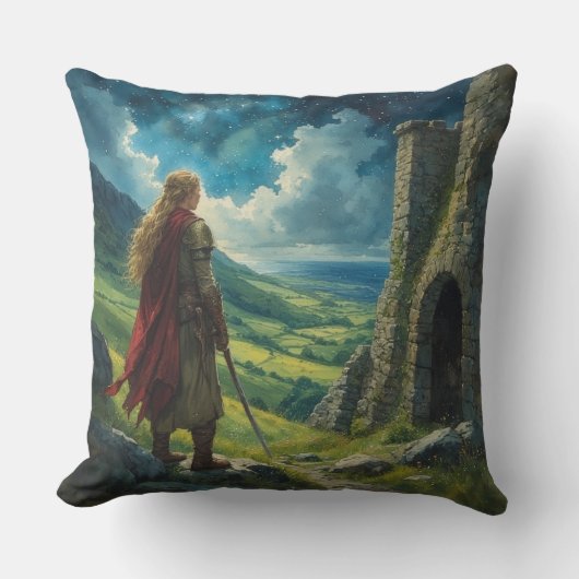 Elf Ancient Ireland Under the Sky Pillow クッション (正面)