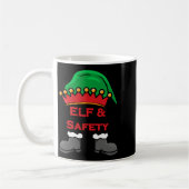 Elf And Safety, Funny Health & Safety Elf Long コーヒーマグカップ (左)