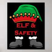 Elf And Safety, Funny Health &amp; Safety Elf Long ポスター (正面)