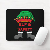 Elf And Safety, Funny Health &amp; Safety Elf Long マウスパッド (マウス)